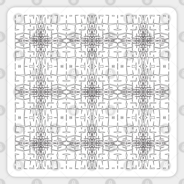 Repeating geometric pattern with lines elements Sticker by IrinaGuArt